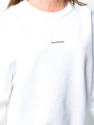 Shop Acne Studios Logo-print Sweatshirt In White