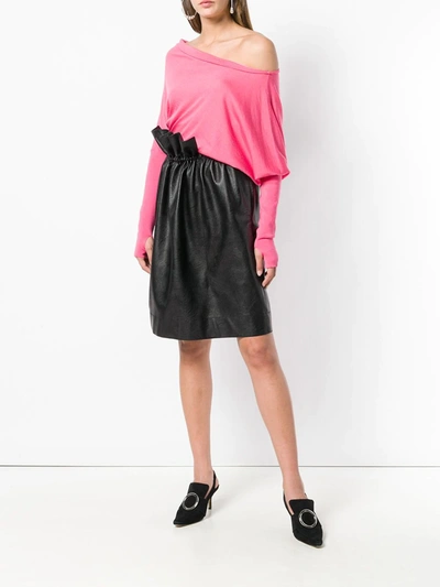 Shop Tom Ford Off The Shoulder Knitted Top In Pink