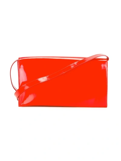 Pre-owned Saint Laurent Varnished Shoulder Bag In Red