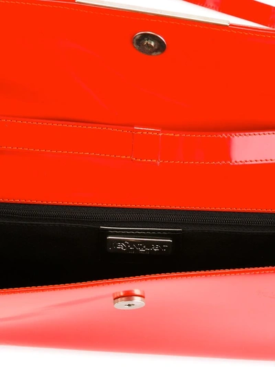 Pre-owned Saint Laurent Varnished Shoulder Bag In Red