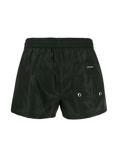 Shop Diesel Logo Swim Shorts In Black