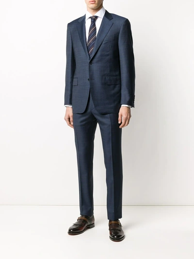 Canali Two-piece Wool Suit In Blue