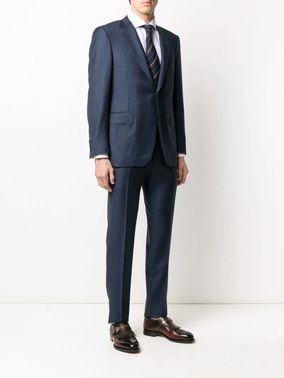Canali Two-piece Wool Suit In Blue