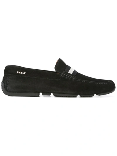 Bally Pearce Suede Leather Driver In Black