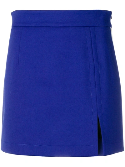 Ssheena Slit Mini Skirt In Blue