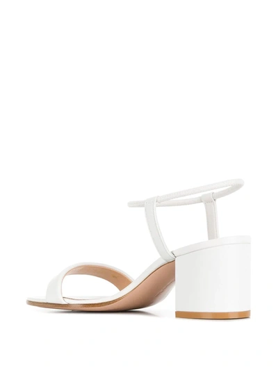 Shop Gianvito Rossi Block Heel Sandals In White