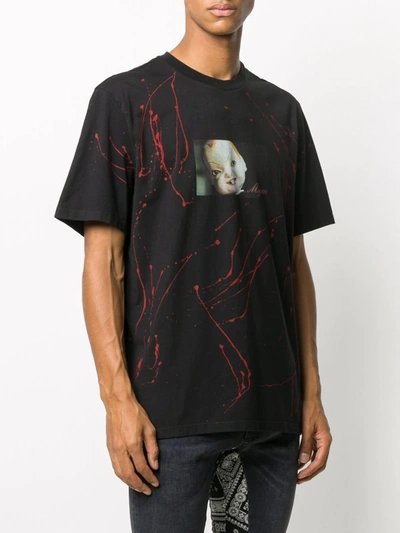 Msgm Photograph Print T-shirt In Black