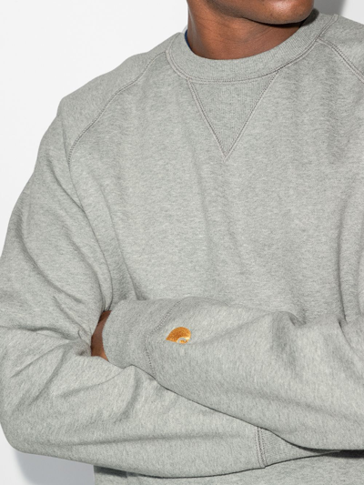 Carhartt Chase Crew-neck Sweatshirt In Gray