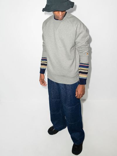Carhartt Chase Crew-neck Sweatshirt In Gray