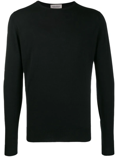 Shop John Smedley Lundy Crew Neck Jumper In Black