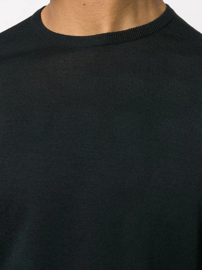 Shop John Smedley Lundy Crew Neck Jumper In Black