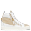 GIUSEPPE ZANOTTI GIUSEPPE ZANOTTI - WHITE SUEDE HIGH-TOP SNEAKERS WITH STUDS DONNA,RS509300217