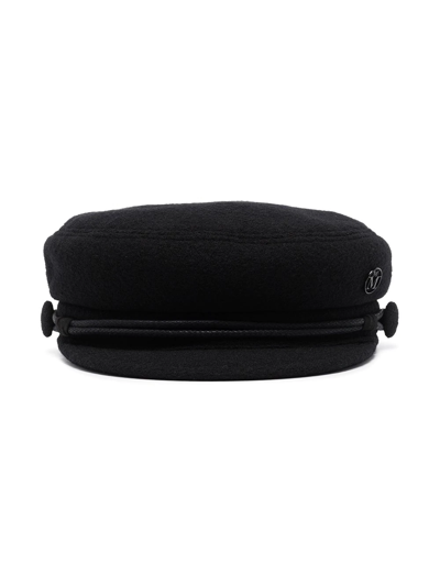 Shop Maison Michel Abby Baker Boy Hat In Black