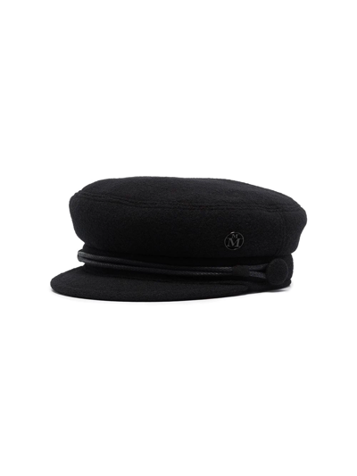 Shop Maison Michel Abby Baker Boy Hat In Black