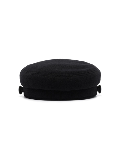 Shop Maison Michel Abby Baker Boy Hat In Black