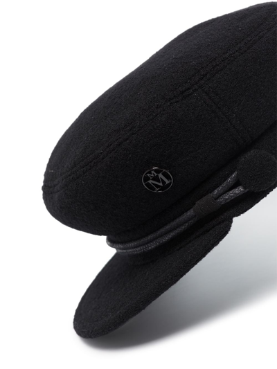 Shop Maison Michel Abby Baker Boy Hat In Black