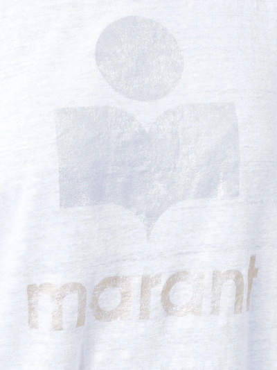 Shop Isabel Marant Étoile Kuta Logo-print T-shirt In White