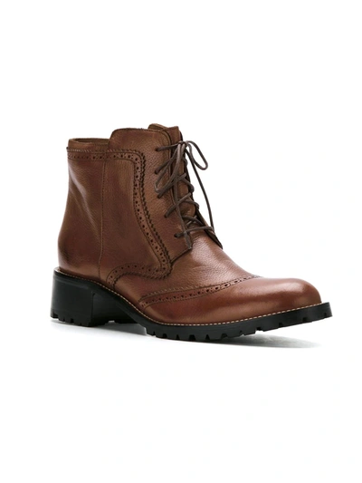 Sarah Chofakian Ankle Boots In Brown