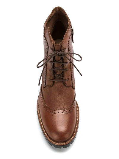Sarah Chofakian Ankle Boots In Brown
