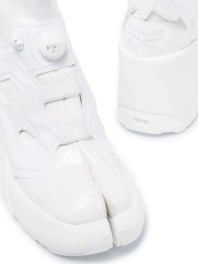 Shop Maison Margiela X Reebok Tabi Instapump Fury Hi Ankle Boots In White