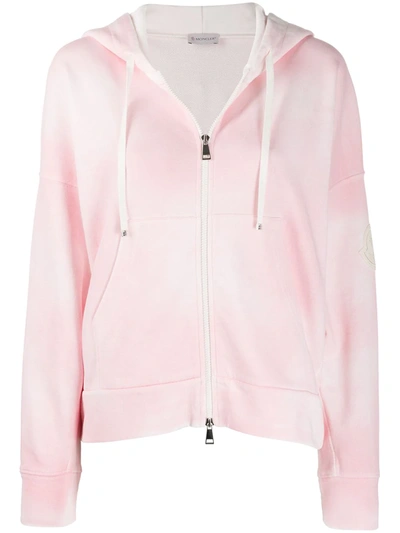 Shop Moncler Tie-dye Hooded Jacket In Pink