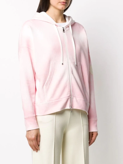 Shop Moncler Tie-dye Hooded Jacket In Pink
