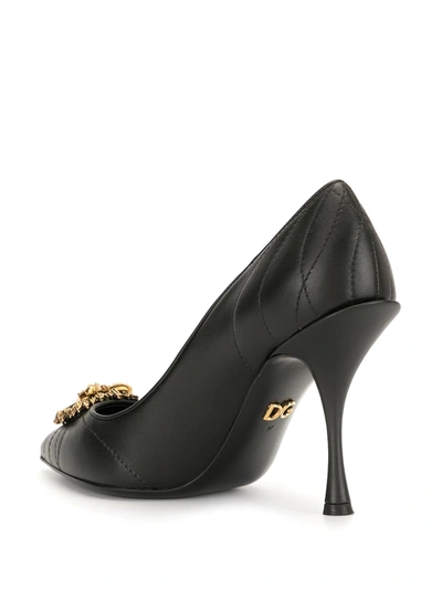 Shop Dolce & Gabbana Lori Devotion Pumps In Black