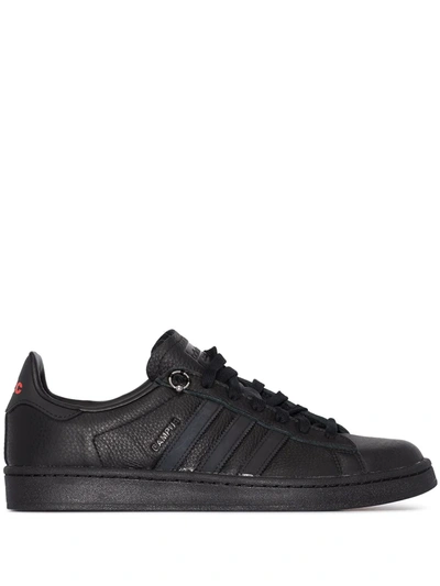 X 032C BLACK CAMPUS LEATHER SNEAKERS