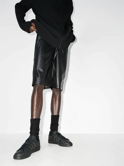 Shop Adidas Originals X 032c Campus Leather Sneakers In Black