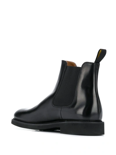 Shop Doucal's Plain Chelsea Boots In Black