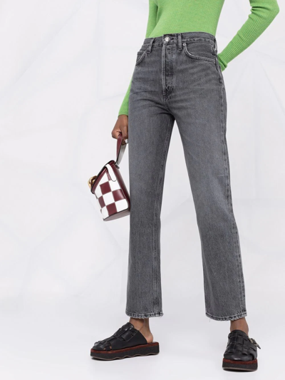 Shop Agolde '90s Pinch Waist Straight-leg Jeans In Grau