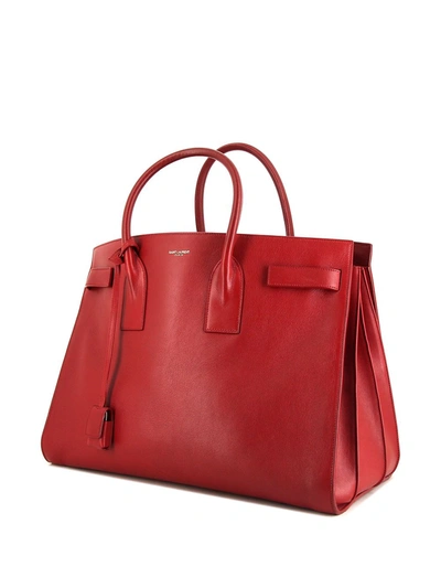 Pre-owned Saint Laurent 2010s Large Sac De Jour Tote Bag In Red