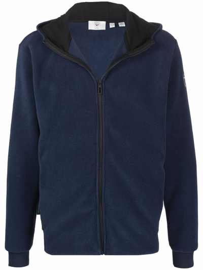 Shop Rossignol Zip Front Fleece Sweater In Blue