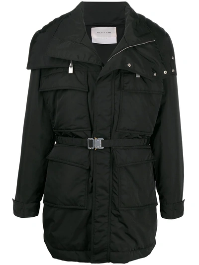 Shop Alyx Padded Belted Coat In Black