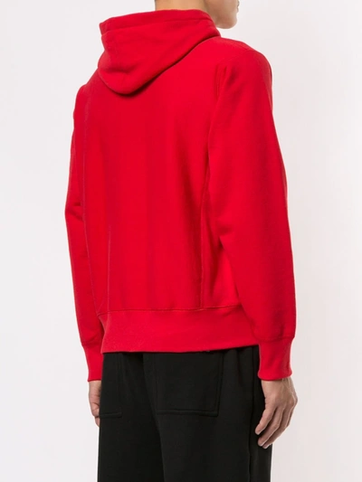 Shop Supreme Logo-print Cotton Hoodie In Red