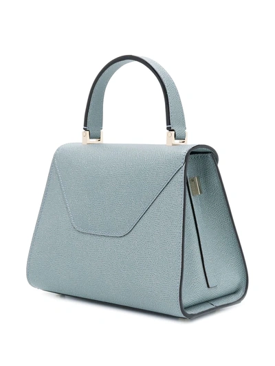 Shop Valextra Top Handle Tote Bag In Blue