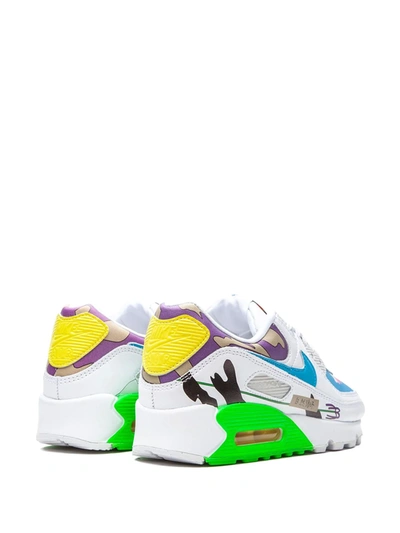 Nike X Ruohan Wang Flyleather Air Max 90 Qs Sneakers In White