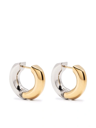 Shop Aeyde Laurie Two-tone Brass Earrings In Silber