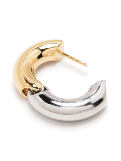 Shop Aeyde Laurie Two-tone Brass Earrings In Silber