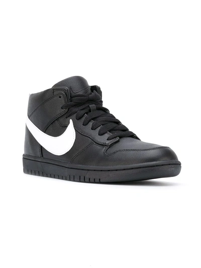 Nike + Riccardo Tisci Dunk Lux Chukka Leather High-top Sneakers In Black