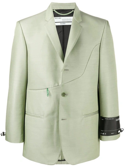 Shop Off-white Contour Blazer In Green