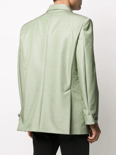 Shop Off-white Contour Blazer In Green