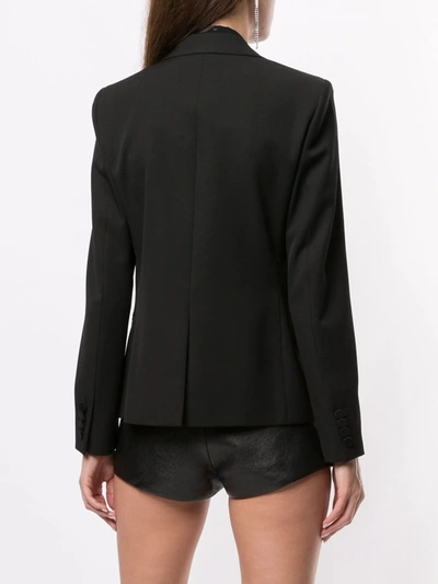 Saint Laurent Single-breasted Blazer In Black
