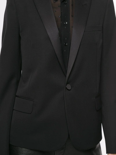 Saint Laurent Single-breasted Blazer In Black