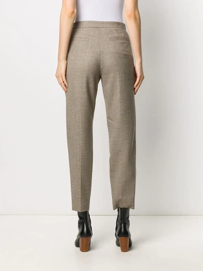 Shop Apc Helen Cropped Trousers In Neutrals