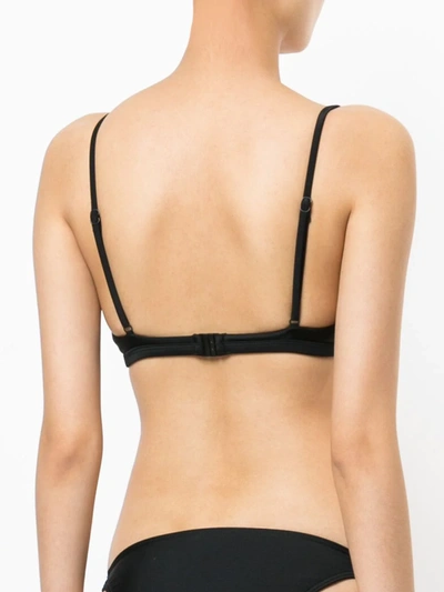 Matteau The Tri Crop Triangle Bikini Top In Black