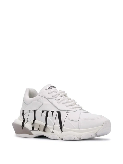 VALENTINO VALENTINO GARAVANI ROCKSTUD VLTN SNEAKERS - 白色