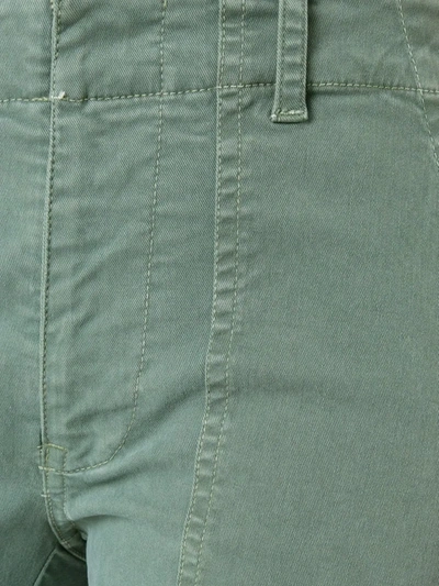 Shop Nili Lotan Elasticated Hem Cropped Trousers In Green