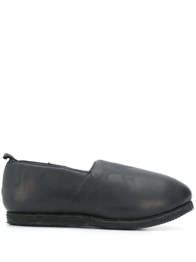 Shop Guidi Plain Chunky-style Loafers In Balck