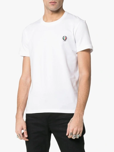 Shop Dolce & Gabbana Logo-embroidered Cotton T-shirt In White